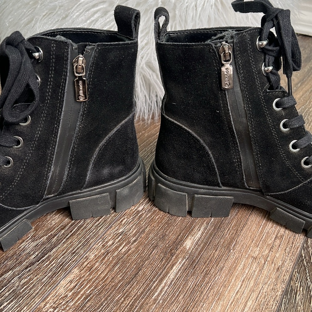 Blondo Black Combat Moto Boots with Rugged Sole - Picture 6 of 14